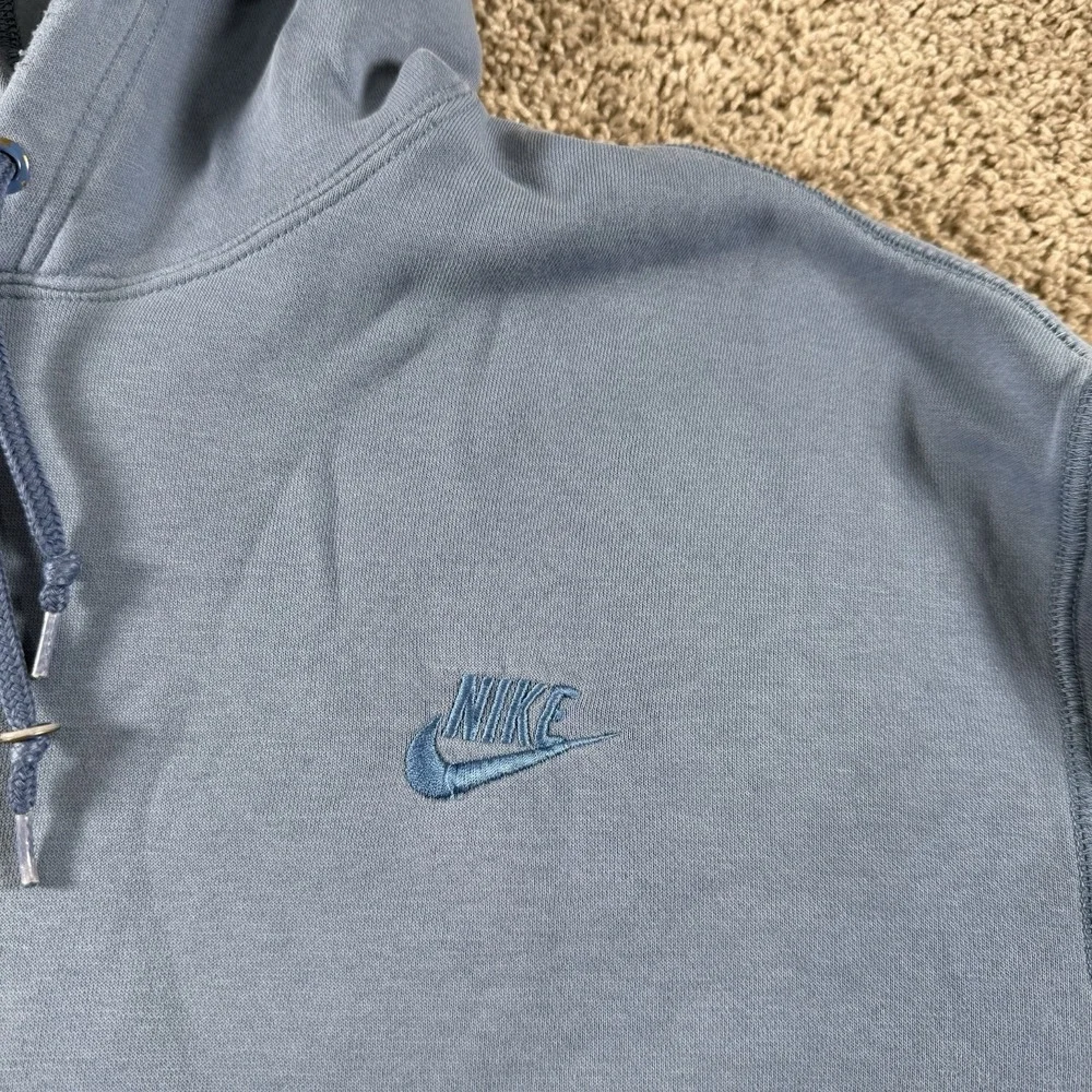 Nike Sweater Men XL Powder Blue Pullover Thrashed Hoodie Grunge Streetwear Baggy